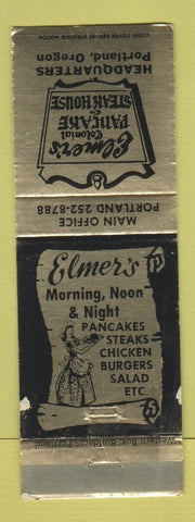 Matchbook Cover - Elmer's Pancake Steak House Portland OR girlie