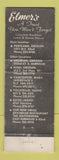 Matchbook Cover - Elmer's Pancake Steak House Portland OR girlie