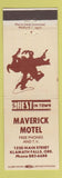 Matchbook Cover - MAverick Motel Klamath Falls OR