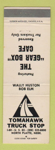 Matchbook Cover - Tomahawk Truck Stop North Platte NE oil gas