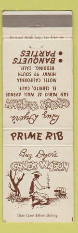 Matchbook Cover - Duz Dyer's Chuck Wagon Redding CA