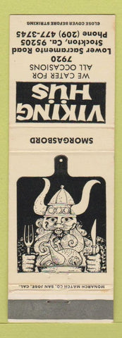 Matchbook Cover - Viking Hus Stockton CA