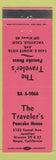 Matchbook Cover - Traveler's Pancake House Napa CA Vacaville