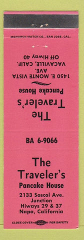 Matchbook Cover - Traveler's Pancake House Napa CA Vacaville
