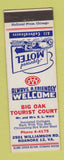 Matchbook Cover - Big Oak Tourist Court Roanoke VA
