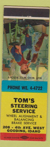 Matchbook Cover - Tom's Steering Service Gooding ID