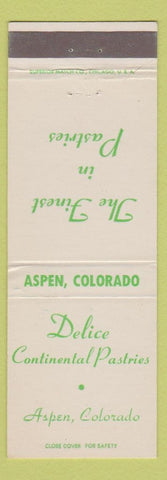 Matchbook Cover - Delice Continental Pastries Aspen Colorado
