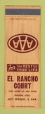 Matchbook Cover - El Rancho Court Hot Springs SD