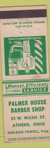 Matchbook Cover - Palmer House Barber Shop Athens OH WEAR
