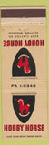 Matchbook Cover - Hobby Horse Clayton MO