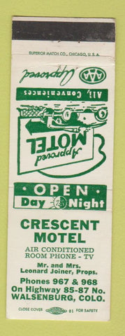 Matchbook Cover - Crescent Motel Walsenburg Colorado low phone #