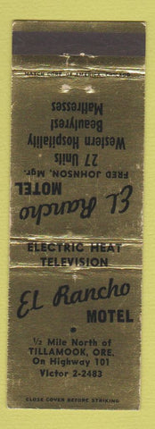 Matchbook Cover - El Rancho Motel Tillamook OR