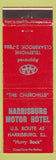 Matchbook Cover - Harrisburg Motor Hotel Harrisburg IL