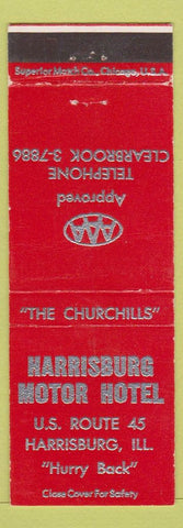 Matchbook Cover - Harrisburg Motor Hotel Harrisburg IL