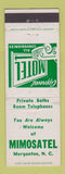 Matchbook Cover - Mimosatel Morgantown NC motel