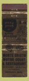 Matchbook Cover - Monte Cristo Motor Court Restaurant Grenada MS