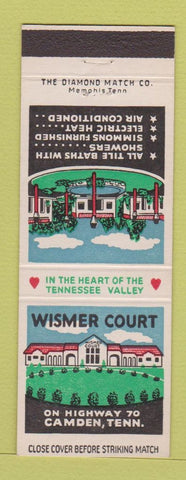 Matchbook Cover - Wismer Court Camden TN