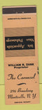 Matchbook Cover - The Carousel Monticello NY