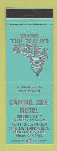Matchbook Cover - Capitol Hill Motel Portland OR