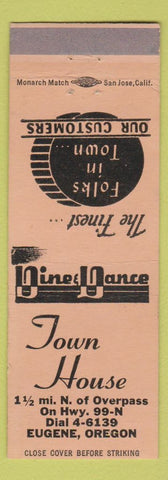 Matchbook Cover - Town House Eugene OR peach