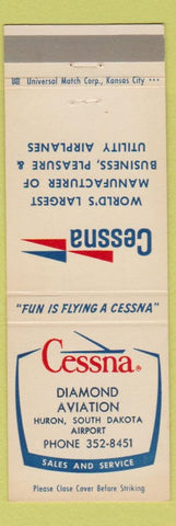 Matchbook Cover - Cessna Air Planes Huron SD
