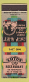 Matchbook Cover - Lotus Restaurant Milwaukee WI Chinese