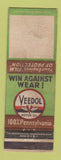 Matchbook Cover - Veedol oil gas BLANK WORN