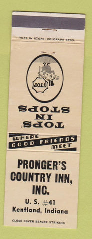 Matchbook Cover - Pronger's Country Inn Kentland IN