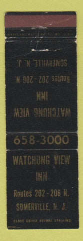 Matchbook Cover - Watchung View Inn Somerville NJ