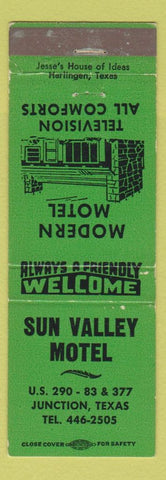 Matchbook Cover - Sun Valley Motel Junction TX