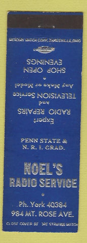 Matchbook Cover - Noel's Radio Service York? PA