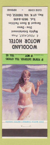 Matchbook Cover - Woodland Motor Hotel Val Therese ON pinup