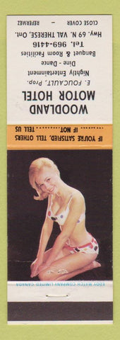 Matchbook Cover - Woodland Motor Hotel Val Therese ON pinup