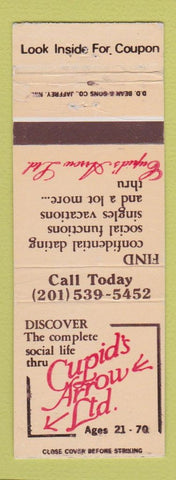 Matchbook Cover - Cupid's Arrow Dating Morris Plains NJ