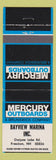 Matchbook Cover - Mercury Boat Motors Bayview Marina Freedom NH