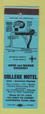 Matchbook Cover - College Motel Lawrence KS