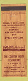 Matchbook Cover - Country House Restaurant New Kingstown PA