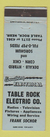 Matchbook Cover - Table Rock Electric NE Dekalb sees  Ful O Pep Feed