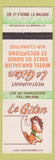 Matchbook Cover - Le Gitan Motel Cte De Charlevoix QC girlie