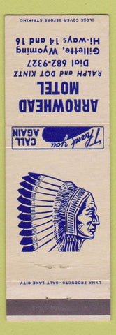 Matchbook Cover - Arrowhead Motel Gillette WY