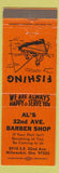 Matchbook Cover - Al's Barber Shop Milwaukie OR