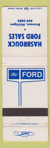 Matchbook Cover - Hasbrouck Ford Sales Bronson MI WEAR