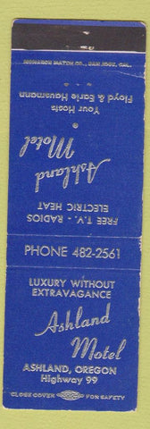 Matchbook Cover - Ashland Motel Ashland OR WEAR