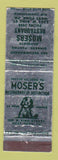 Matchbook Cover - Mosers Restaurant West York PA