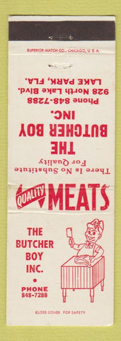 Matchbook Cover - Butcher Boy Meats Lake Park FL