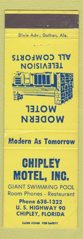 Matchbook Cover - Chipley Motel Chipley FL