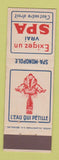Matchbook Cover - Sparkling Water? Spa Bruxelles Brussels