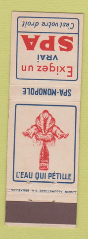 Matchbook Cover - Sparkling Water? Spa Bruxelles Brussels