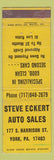 Matchbook Cover - Steve Eckert Auto Sales York PA WORN