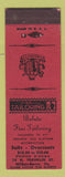 Matchbook Cover - Baluta Fine Tailoring Wilkes Barre PA